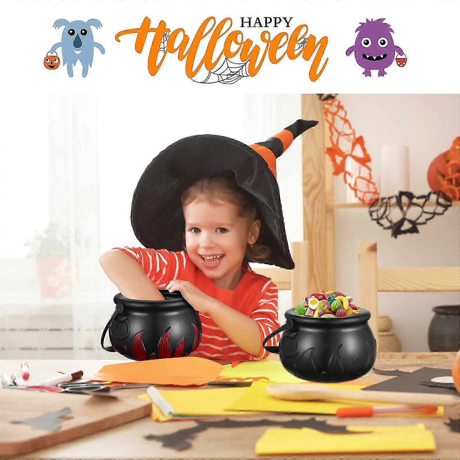 Portable Witch-Themed Candy Jars Set