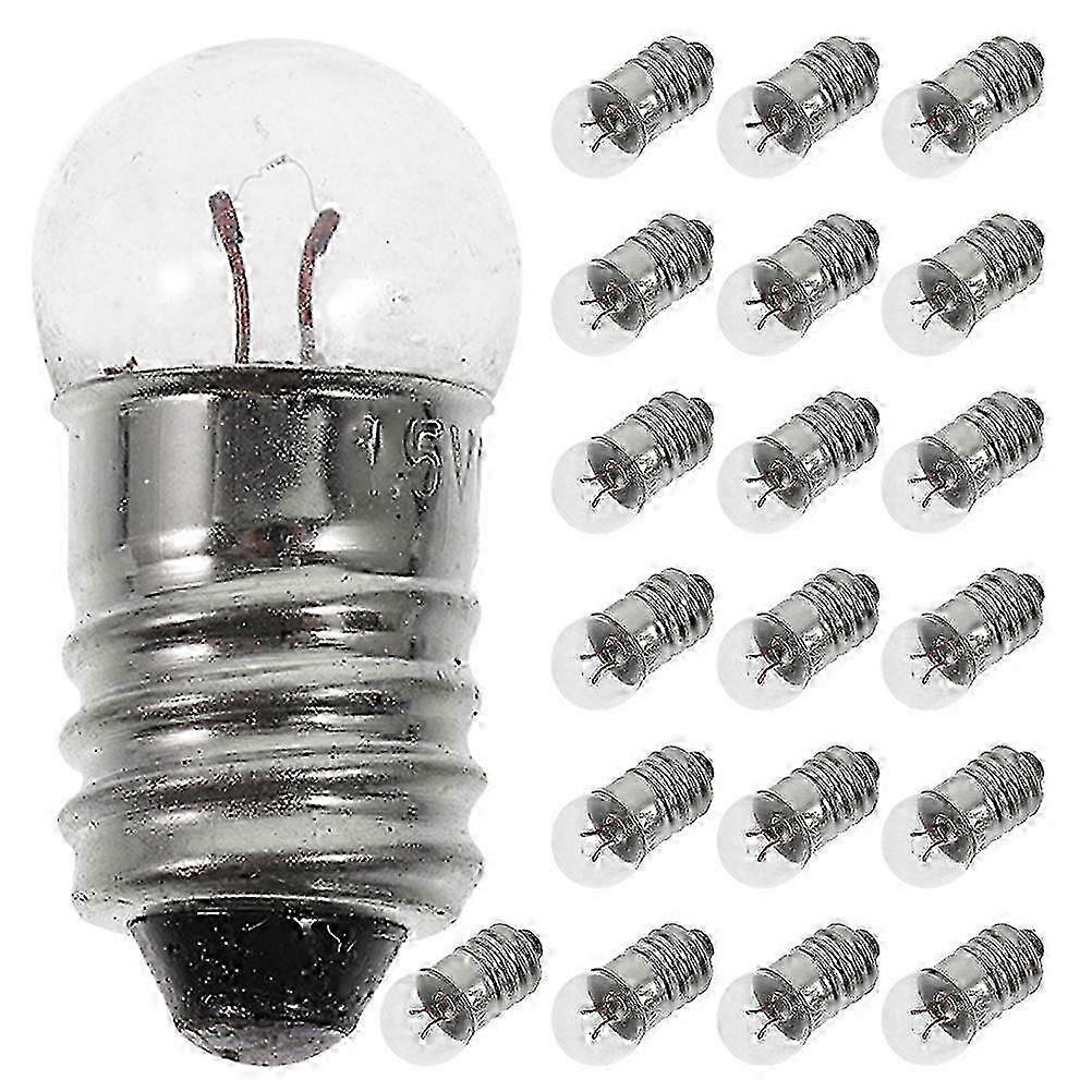 20 Pack Mini Bulbs: E10 Screw Base compatible with DIY Projects, Electrical Experiments, and Small Appliance Repairs Fits Multiple Socket Types
