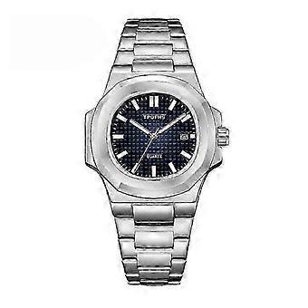 RUO LIN DO Simple Calendar Luminous Steel Strap Men Watch