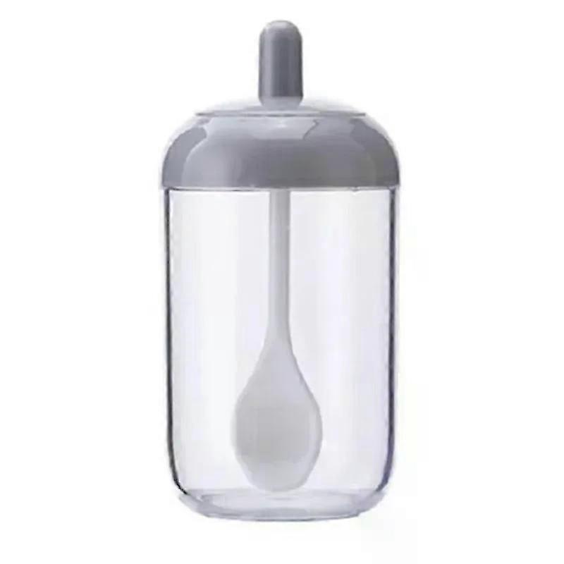 Round Sealable Spice Jar with Spoon
