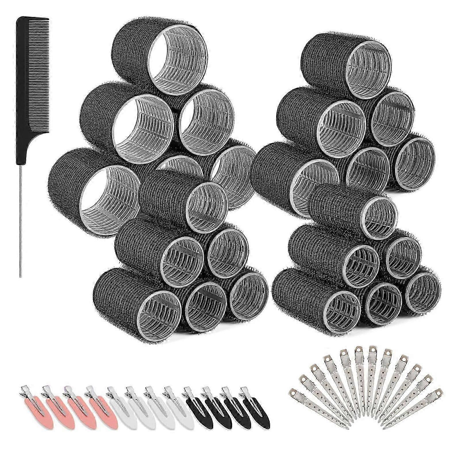 4-Size Self-Hold Hair Roller Set