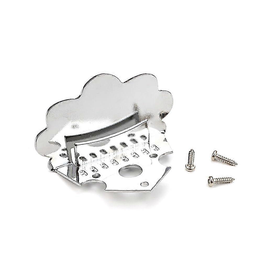 Durable Silver Mandolin Tailpiece for 8 String Mandolin, Classic Triangle Design, Secure Fit