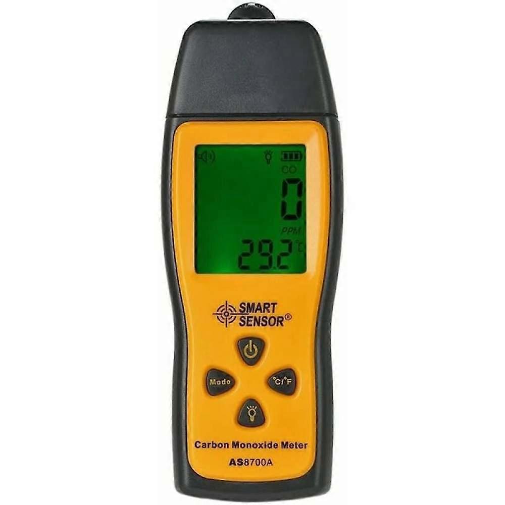 Handheld Portable CO Detector with High-Precision Sensor and Backlit LCD Display