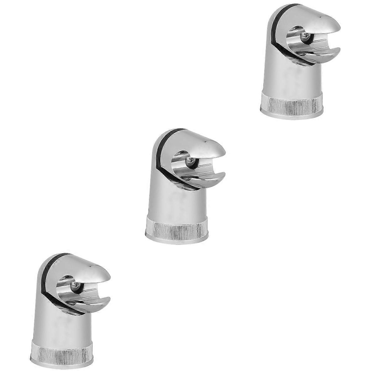 Shower Head Holder ABS Plating Brackets for Bathroom 3Pcs Silver