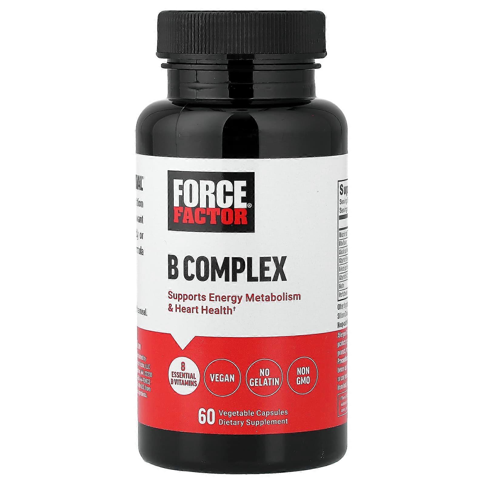 Force Factor, B Complex, 60 Vegetable Capsules