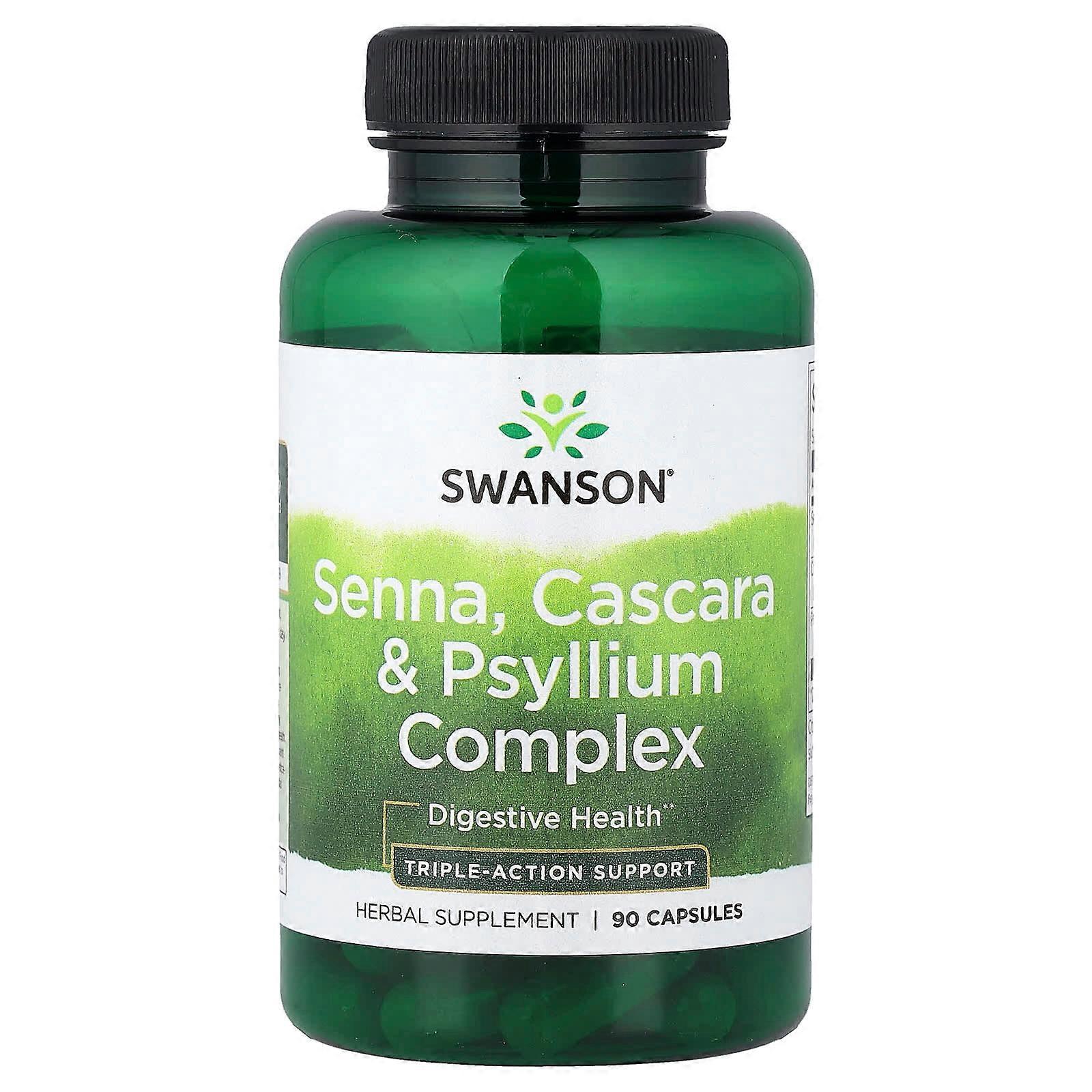 Swanson, Senna, Cascara & Psyllium Complex, 90 capsules