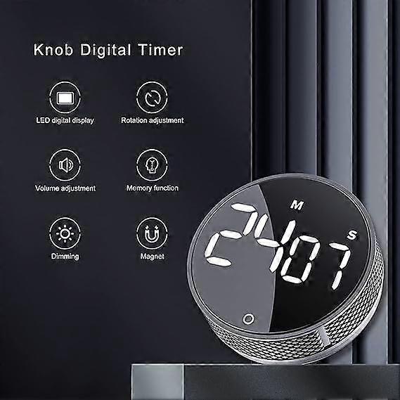 Kitchen Countdown Timer with Clear LED Display for Cooking Baking, Suitable for Kids Elderly