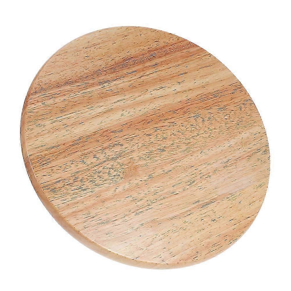 Solid Wood Round Stool Replacement Seat, Ergonomic Design, Khaki, for Home Dining