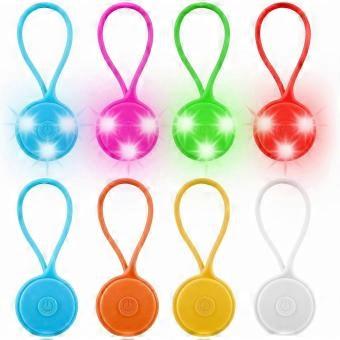 Child Safety LED Flashing Reflectors, 8-Pack for Kids, 3 Lighting Modes, Waterproof Light for School Bags