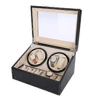 Elektrische horloge-opwinder - 4 + 6 doosjes horloges, automatische horlogebeweging, 31 x 24 x 18 cm