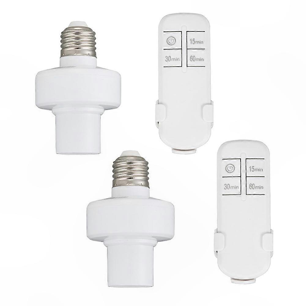 Remote Control Wireless Light Switch Kit with Timer | E26 E27 Light Socket for Attic, Garage, Stairwell