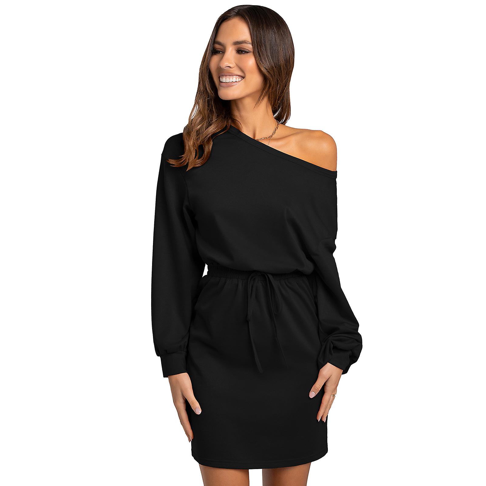 Girl Slanted Shoulder Dresses Comfortable And Soft