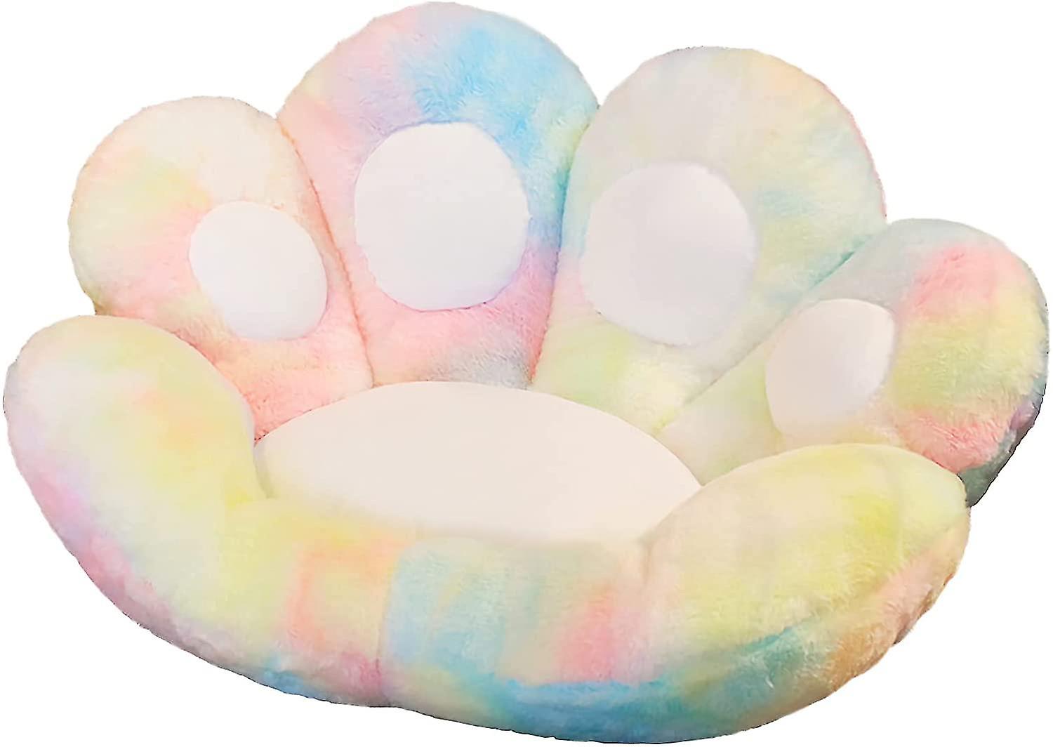 Cat Paw Cushion Lazy Sofa Office Chair Cushion Bear Paw Warm Floor Cute Seat Pad For Dining Room Bedroom Colorful27.5x23.6inch