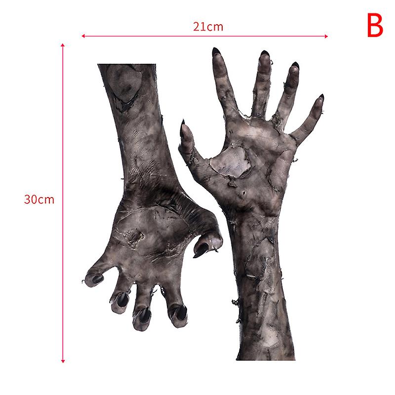 Halloween Ghost Hand Pvc Wall Sticker 3d View Scary Ghost Hand Horror Decals