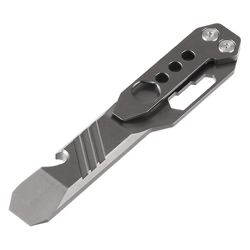 Multi-functional Titanium Pry Bar,pocket Pry Bar Screwdriver,bottle Opener Outdoor Tool Wrench. (st