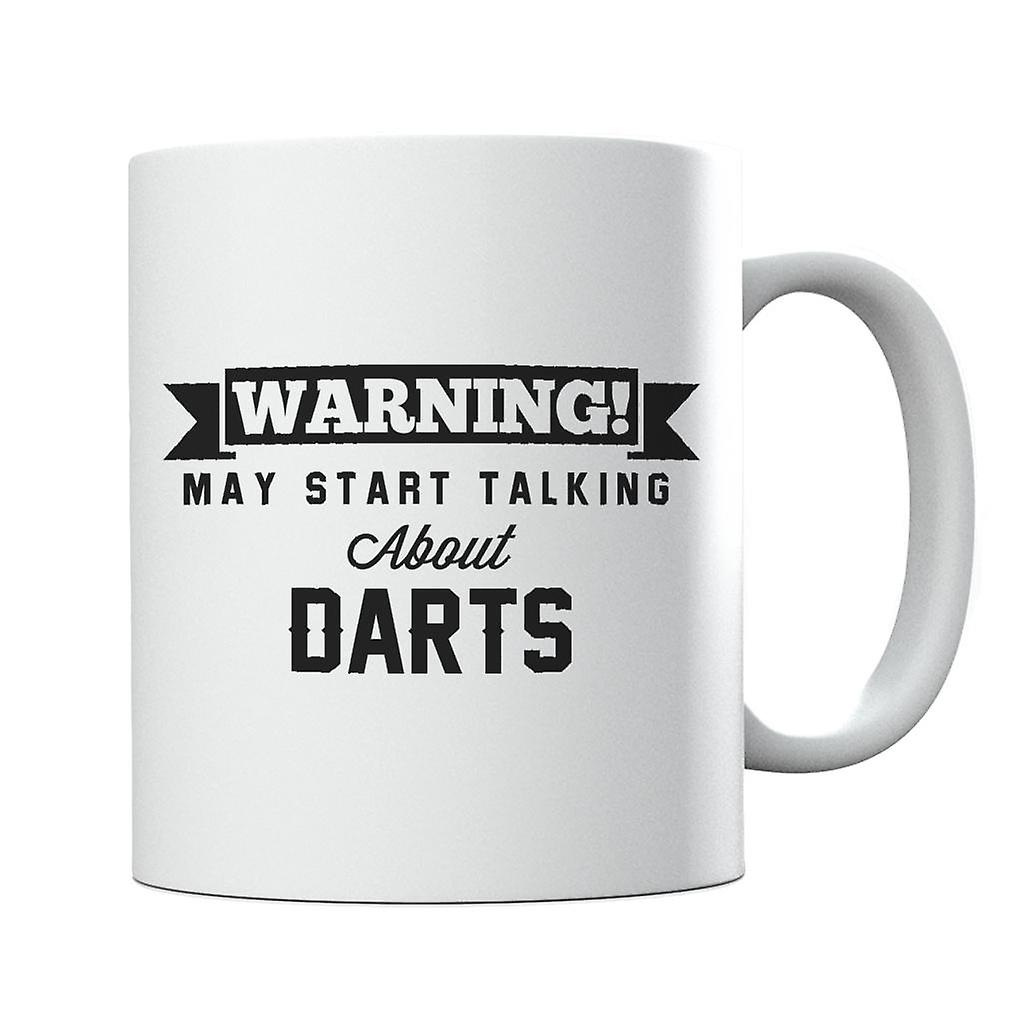 Warning May Start Talking About Darts Mug
