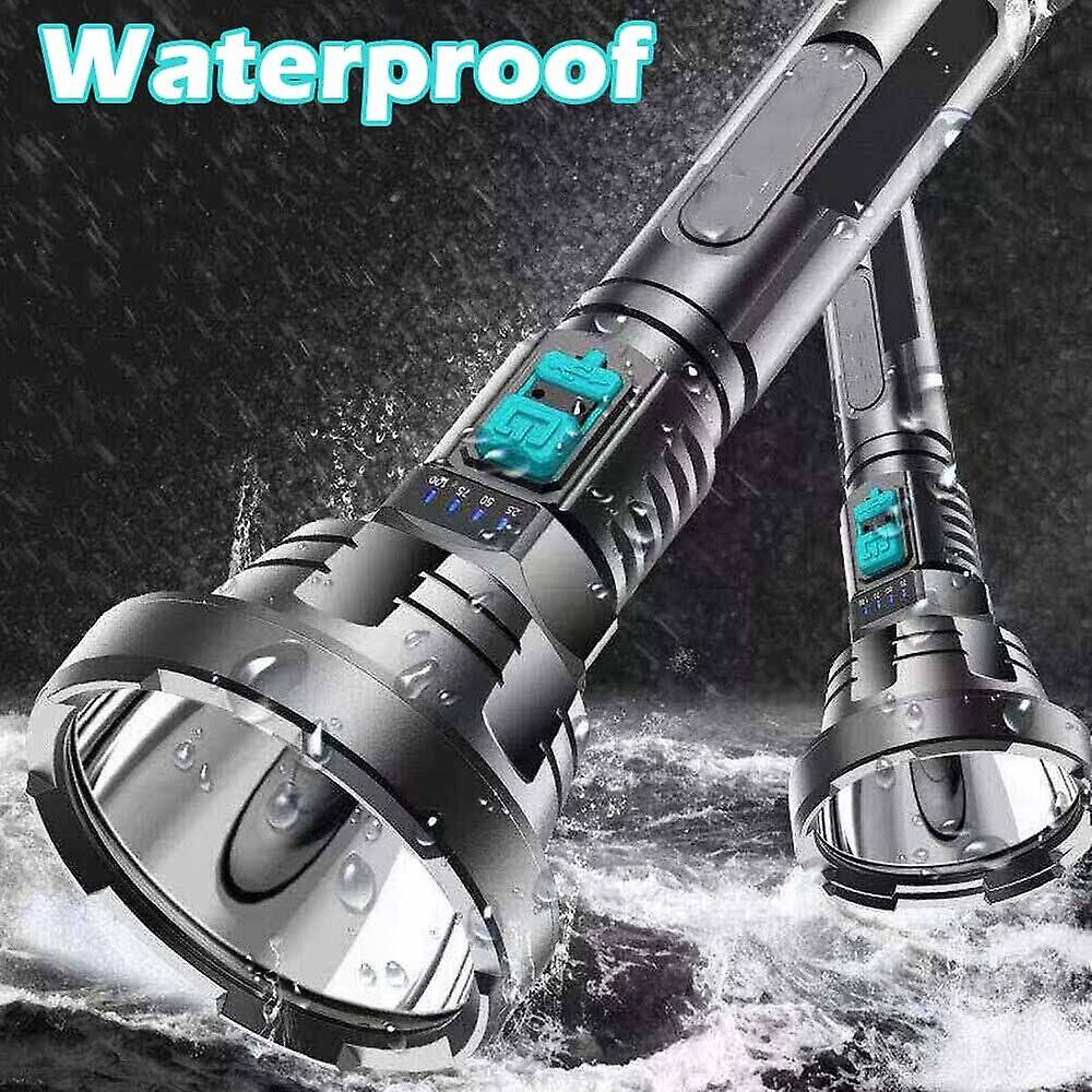 1200000lm Led Flashlight Super Bright Torch Usb Rechargeable Lamp High Powered