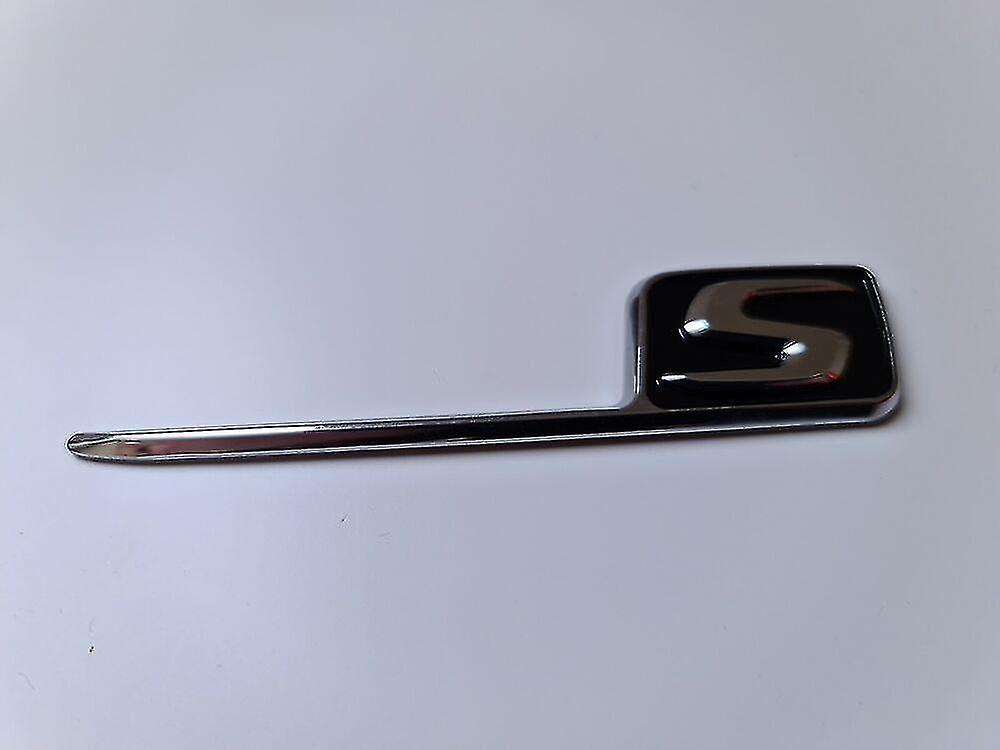S Badge Silver Chrome Black Amg C63 C63s E63 E63s A45s Rear Boot Trunk Emblem