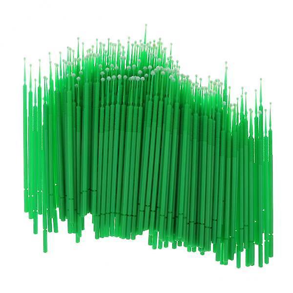 2x200pcs Dental Disposable Micro Applicator Brush Swab Tip Bendable Green L