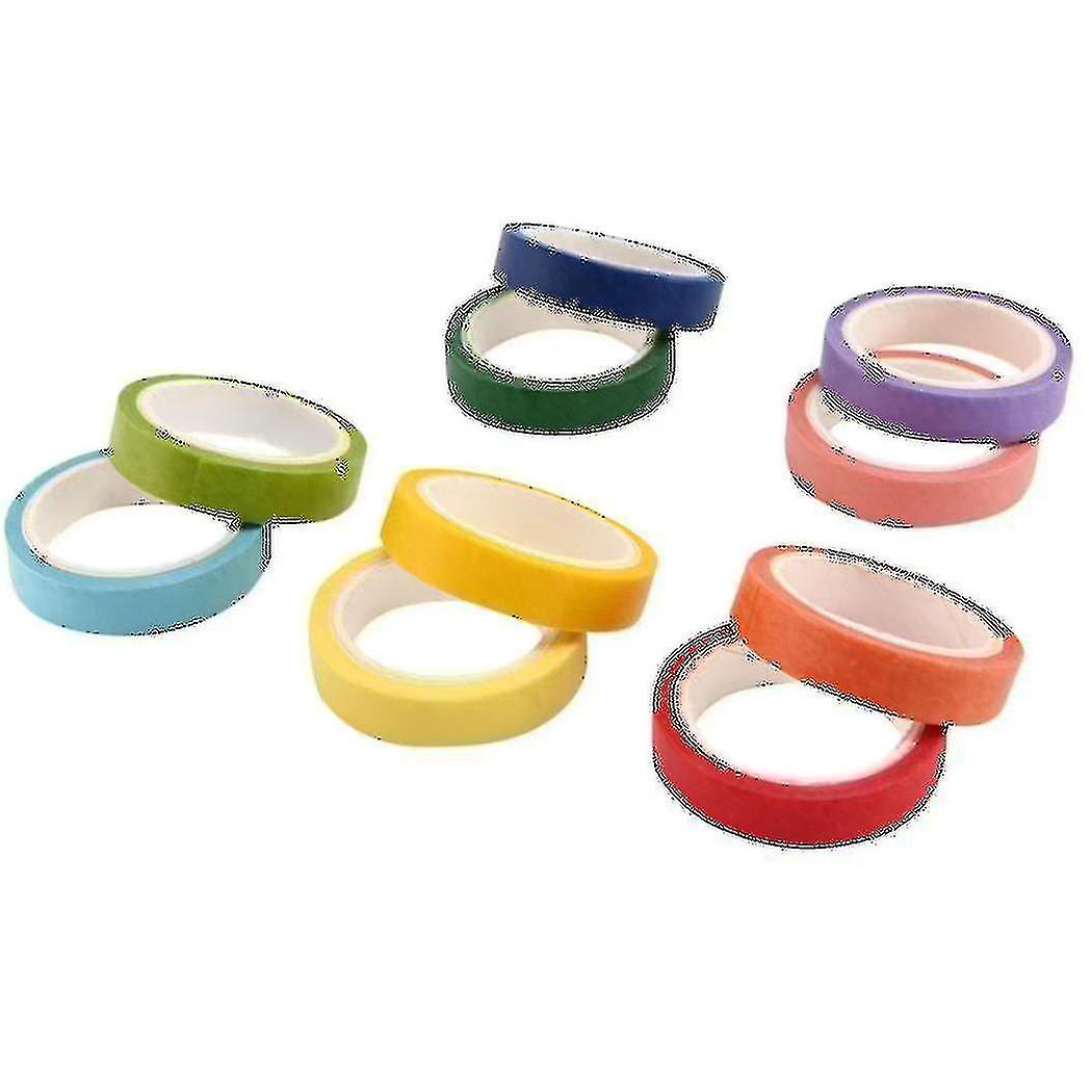 Decorative Washi Tape Diy Rainbow Sticker Masking Paper Set 10 Rolls