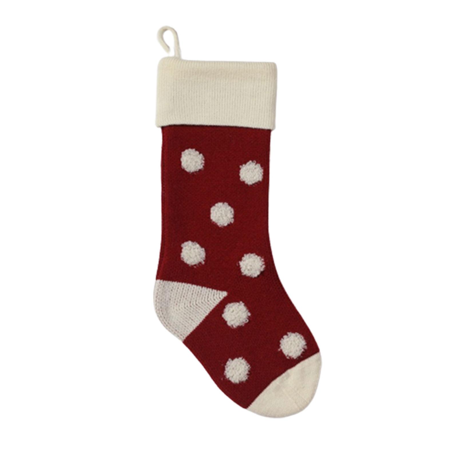 Xmas Dotted Christmas Stockings Reusable Decorative Stockings For Cars Walls Windows Stairs
