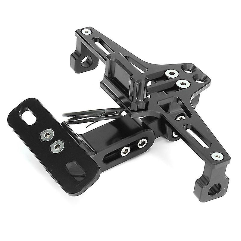 Cnc Frame Motorcycle License Number Plate Holder Bracket With Led Light Adjustable For Yamaha Bws R25 R3 Mt03 Msx