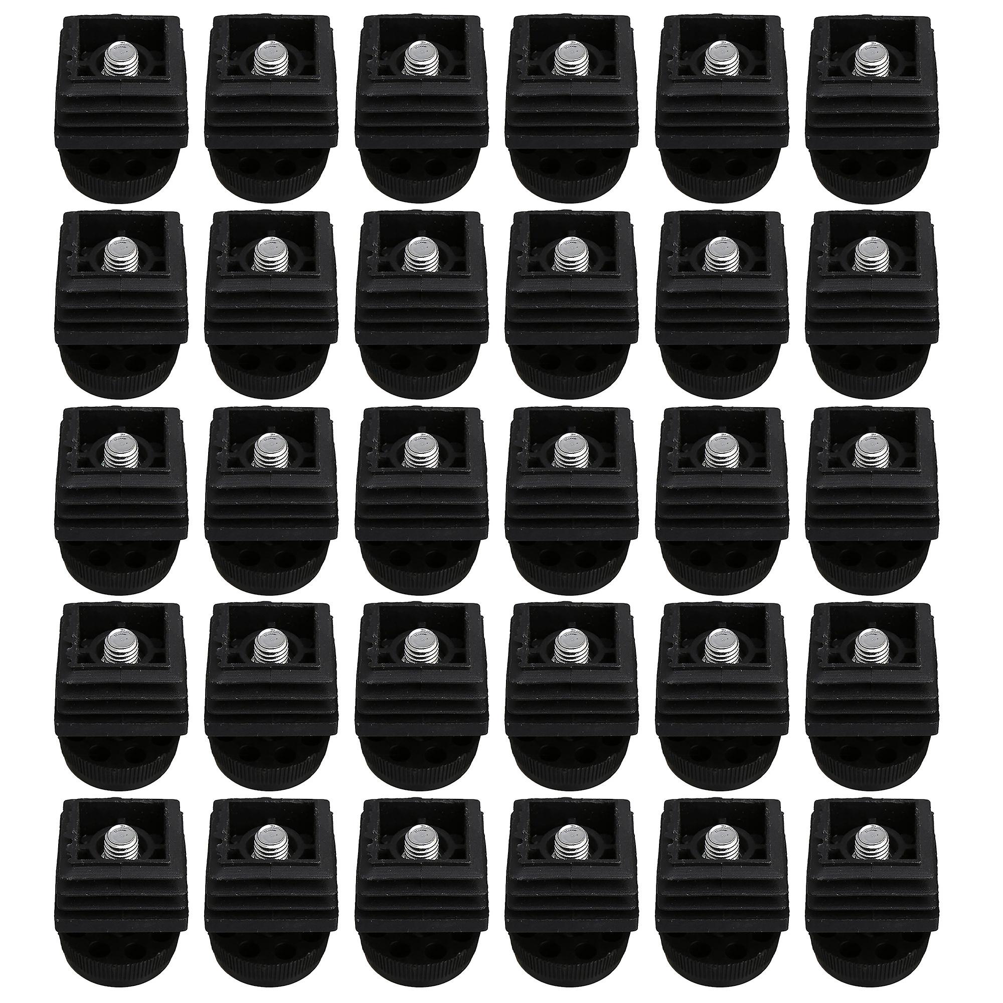 30PCS Square Furniture Legs Tube Insert 3x3cm Adjust Feet M8 Thread