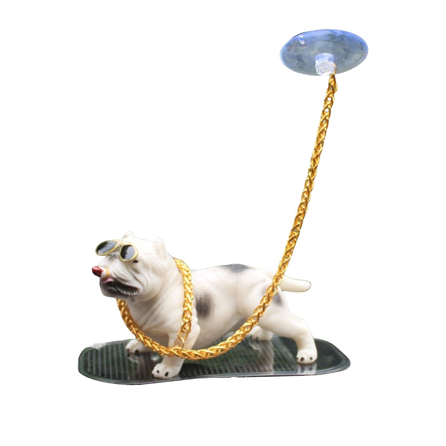 Bully Dog Ornament High-Simulation Cartoon Smoking Dog Shape Fine Workmanship High Temperature Resis