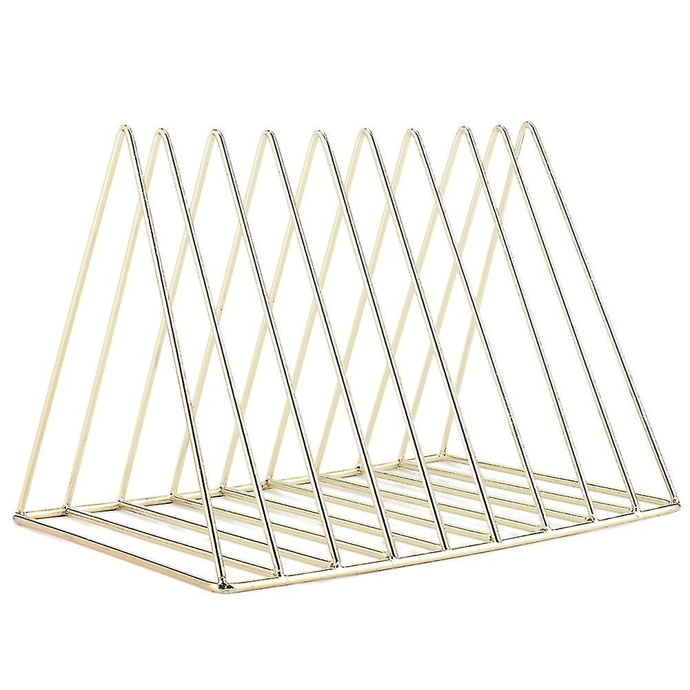 オフィスの勉強のためのトライアングルデザインのマガジンラック、北欧スタイルの本棚デザインのデスクトップファイルオーガナイザー、Instagramのファッショナブルな装飾に最適、