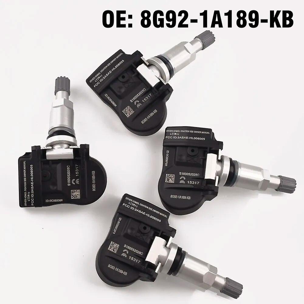4 Pcs Car Tire Pressure Monitor Sensor Tpms 8g92-1a189-kb For Ford Galaxy S-max Mondeo