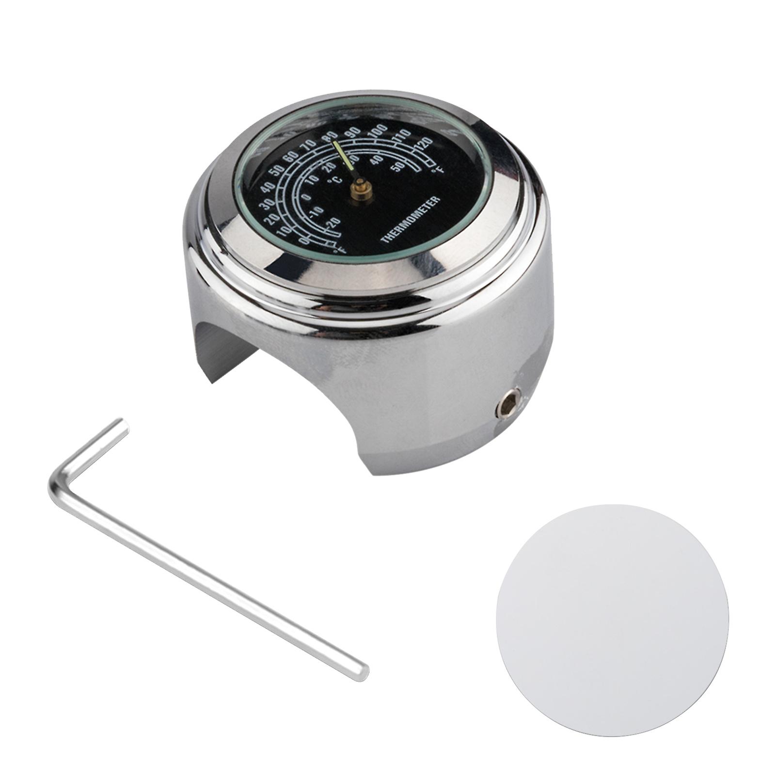 Universal Motorcycle Handlebar Clock Bicycle Thermometer Waterproof