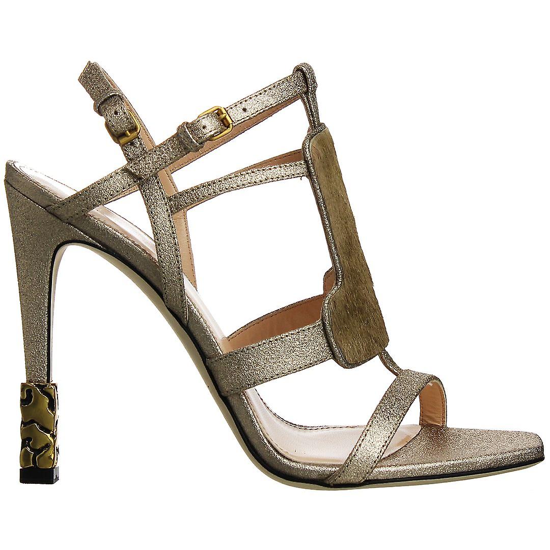 Calvin Klein Olga バックル ベージュ シンセティック レディース サンダル J0099