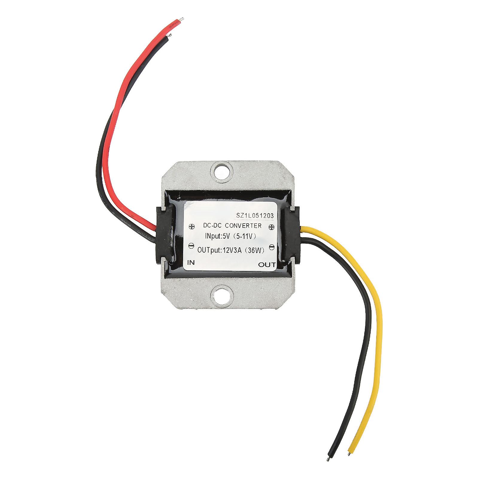 Voltage Converter Module DC Boost Module Waterproof Die-Cast Aluminium Step Up Converter Module with High Conversion Rate for Electrical