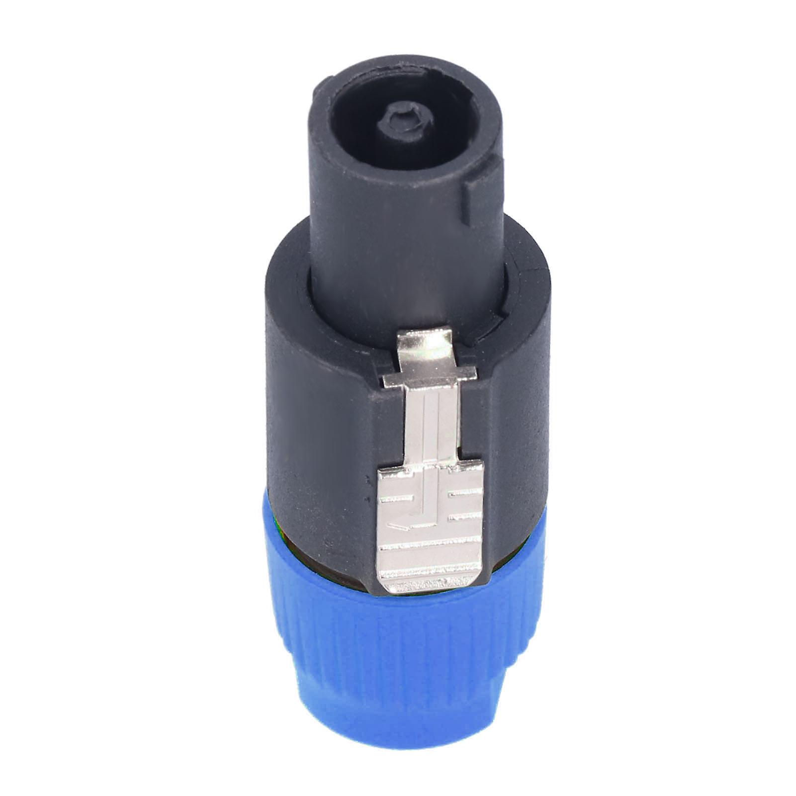 4Pcs 4 Pole Speaker Plug Twist Lock o Power Amplifier Cable Connector CNL4FC(Blue )
