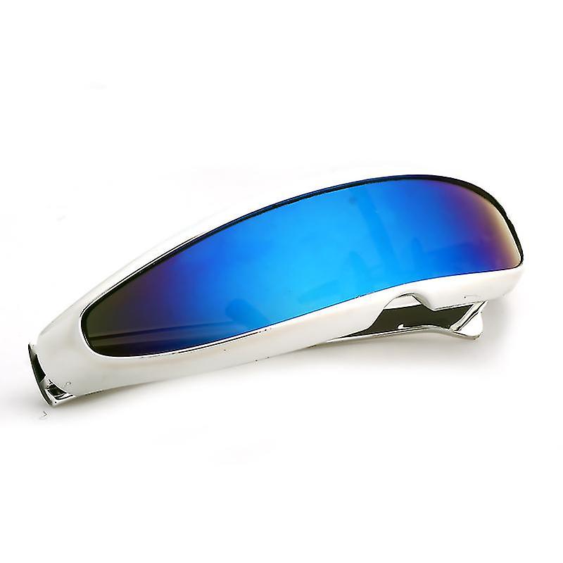 Futuristic Narrow Cyclops Color Mirrored Lens Visor Sunglasses NIUNIU