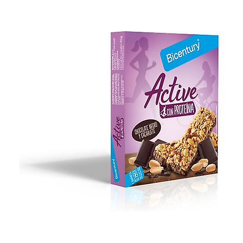 Active cereal bar with dark chocolate and peanuts 4 units