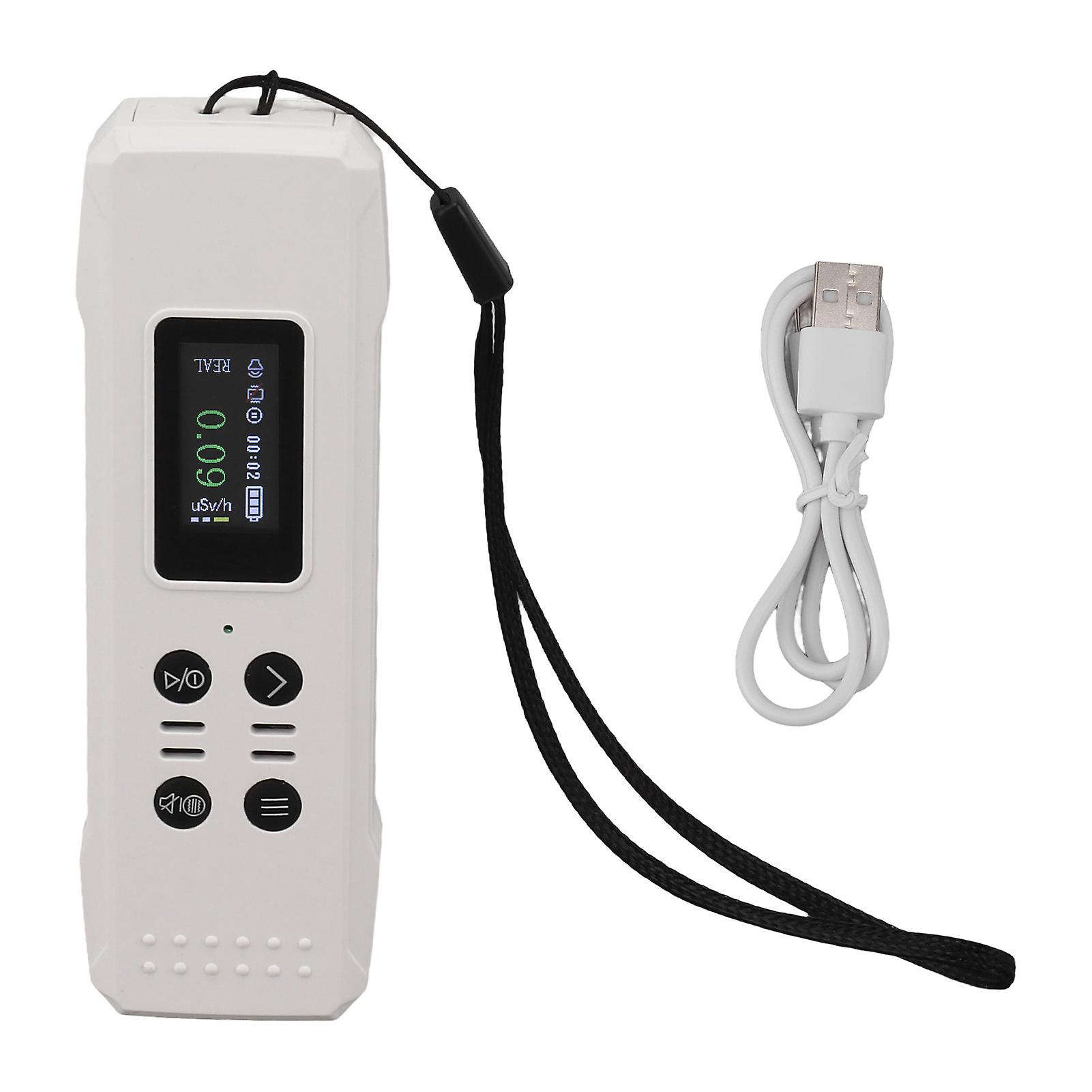 Détecteur numérique de rayonnement nucléaire Beta Gamma Rayons X 400 mAh USB Type C Moniteur de rayonnement nucléaire Blanc