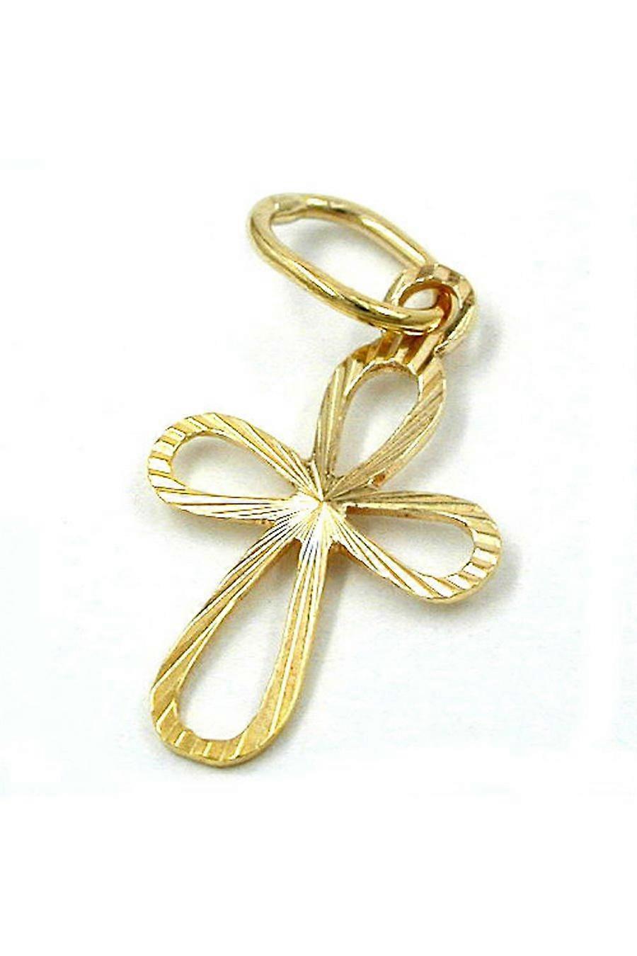 Pendant Cross Diamond Cut 9k Gold - Gl430616