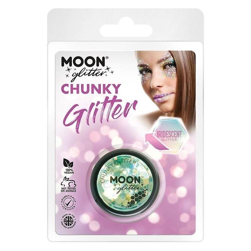 Moon Glitter Iridescent Chunky Clamshell, 3g G06186