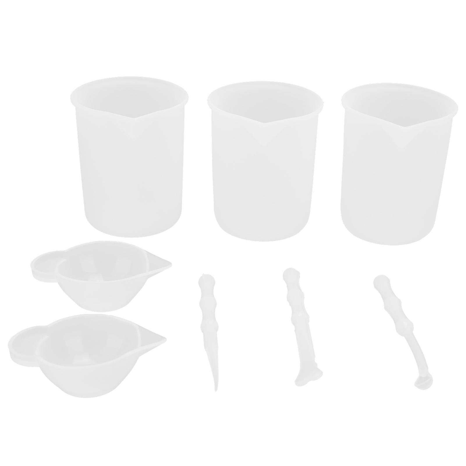 Silicone Mixing Cup Set - Reusable Tools for Jewelry Craft Casting