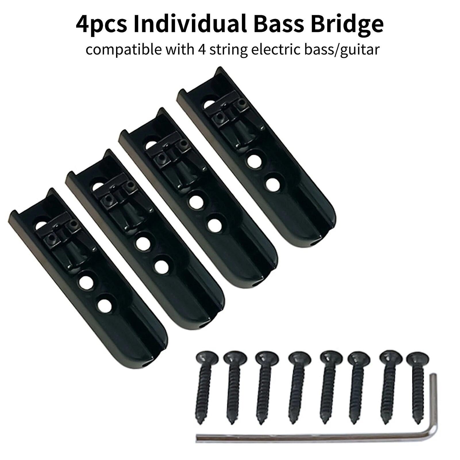 4Pc Individual Tailpiece Single String Bridge Selle per basso