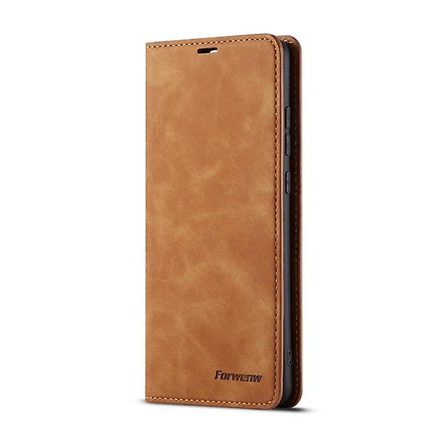Huawei P30 Lite / Nova 4e Magnetic Leather Case Cover - Brown