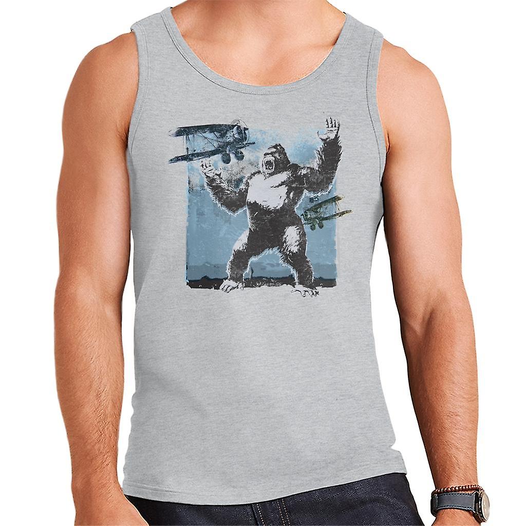 King Kong Being Attacked By Biplanes Men's Vest