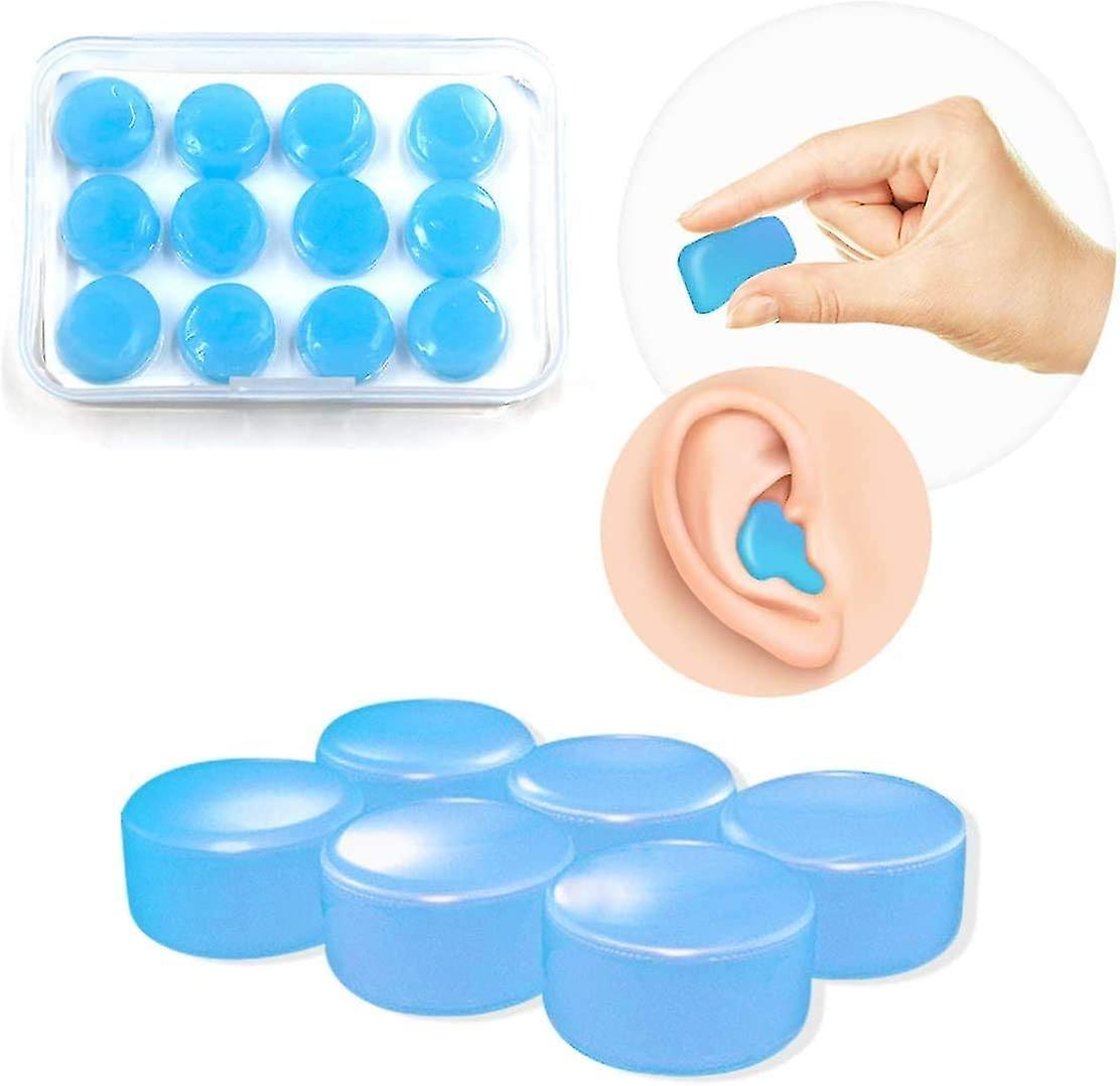 Silicone Ear Plugs, Soft Reusable Moldable Waterproof Noise Cancelling