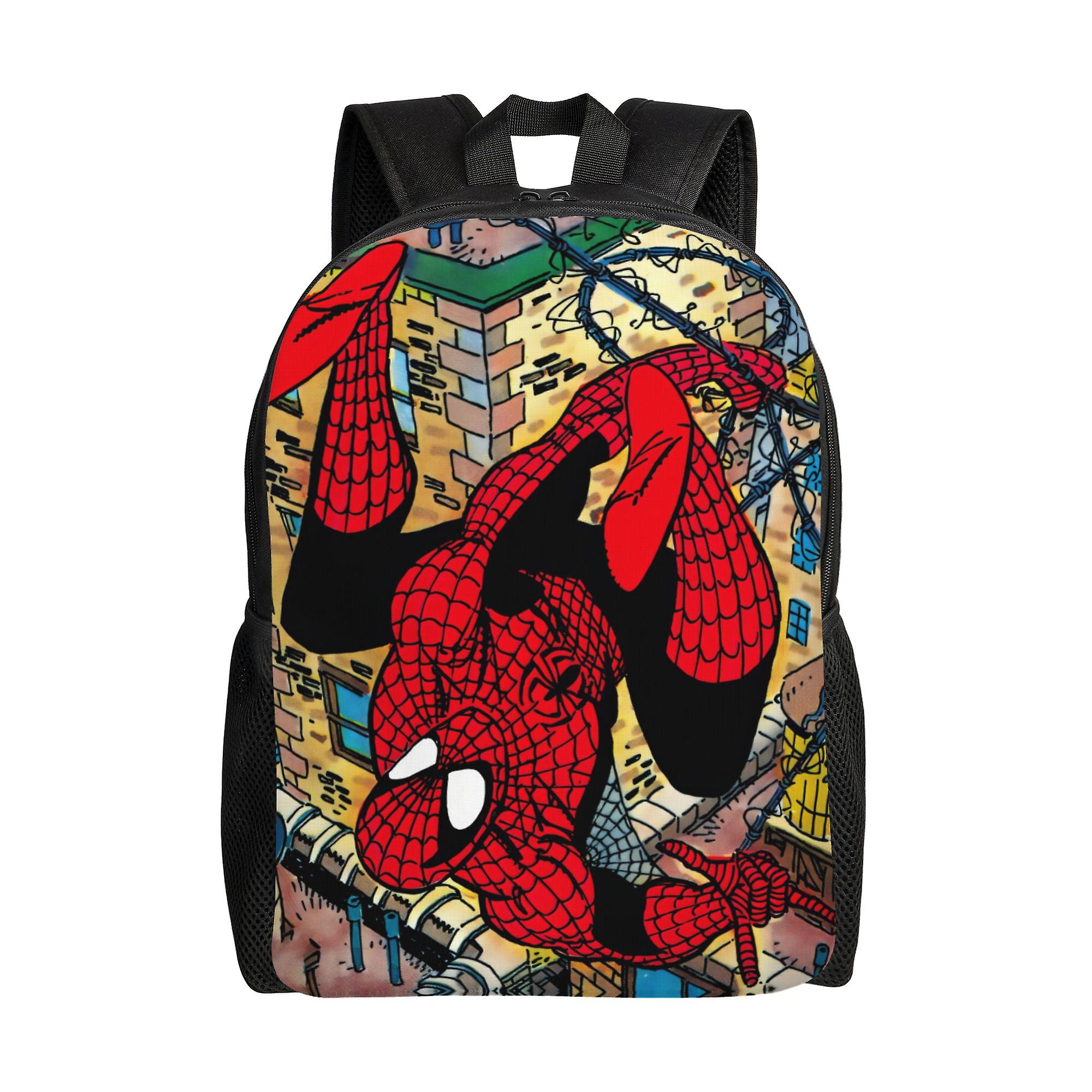 Spider Man Backpack, Adult Kids Simple Lightweight Casual Backpack for Children Student, Travel Backpack Laptop Backpack for College Work Camping
