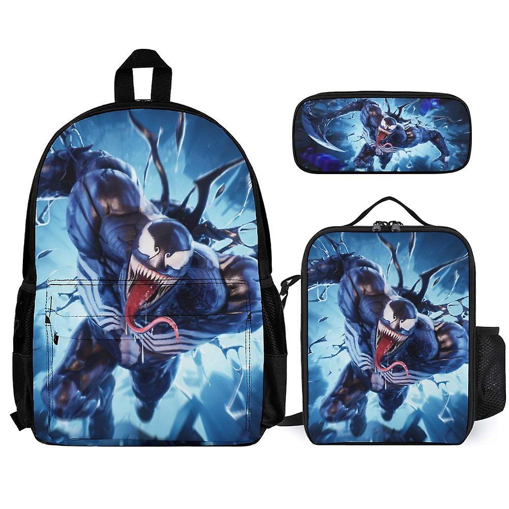 Venom 3Pcs Backpacks Sets with Lunch Bag And Pencil Case