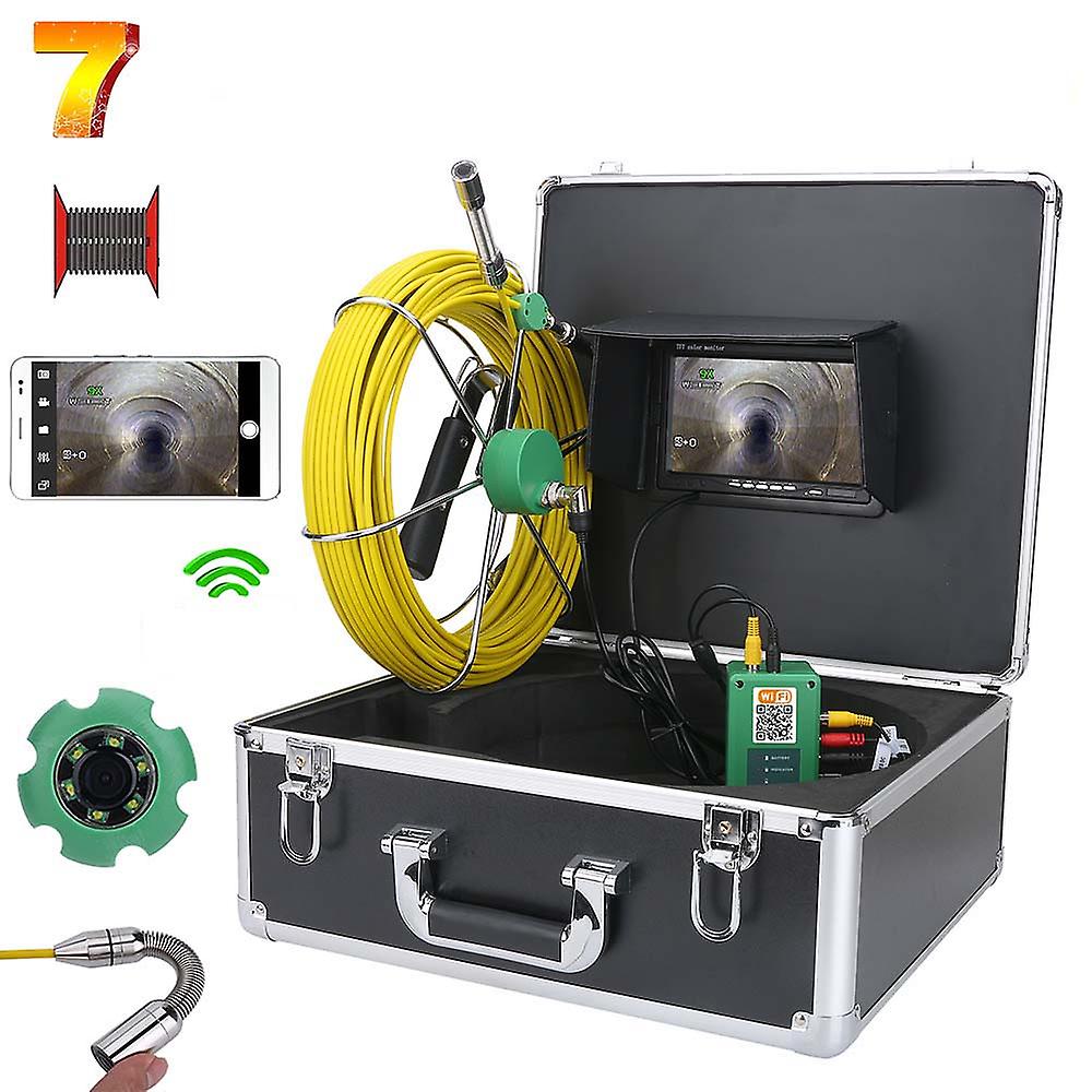 7 '' WiFi 22mm Industrial Borescope Pipe Inspection Video Camera IP68 Endoscope
