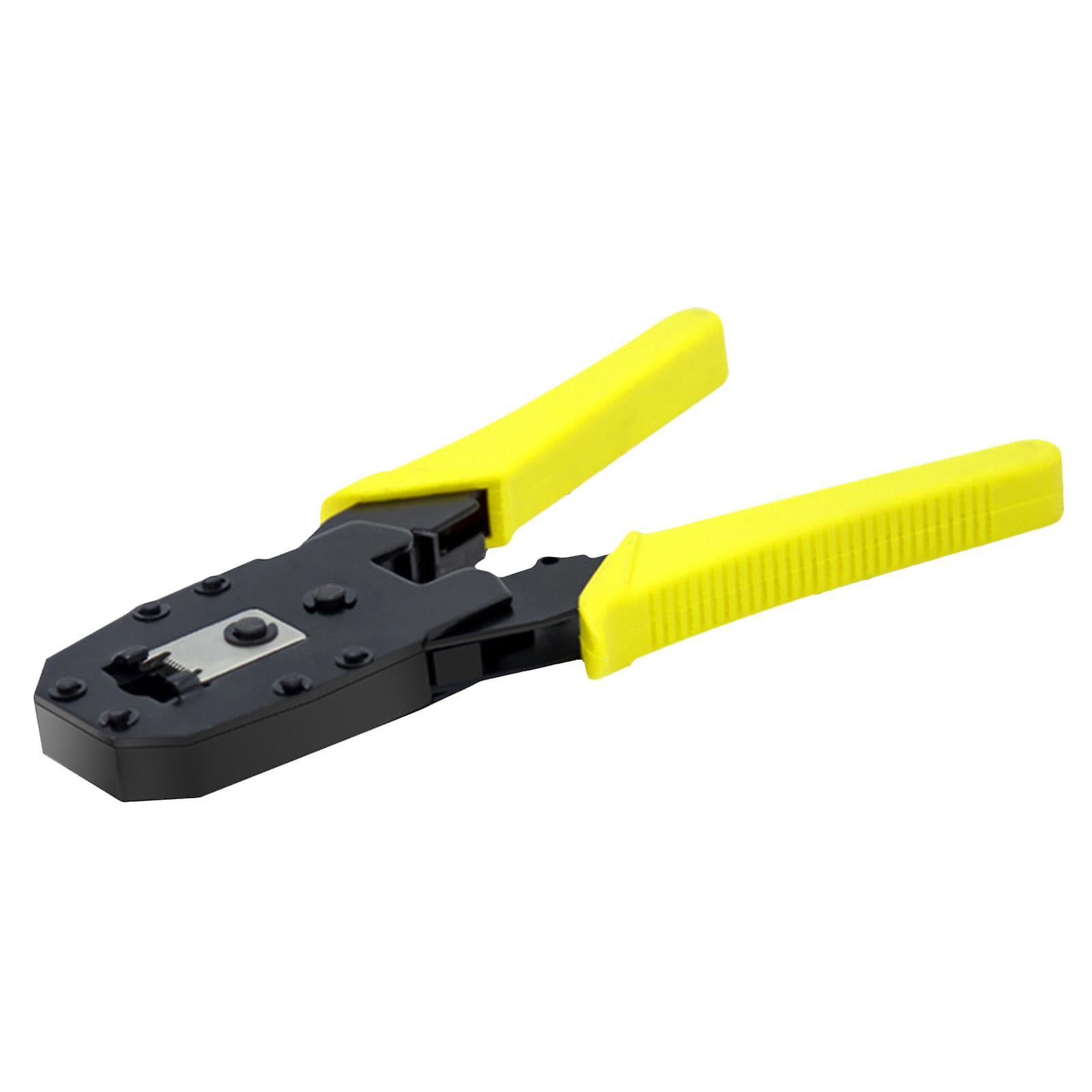 Network Plier Cut and Strip Network Clamp Hand Tool Cable Crimper Wire 4p6p8p yellow