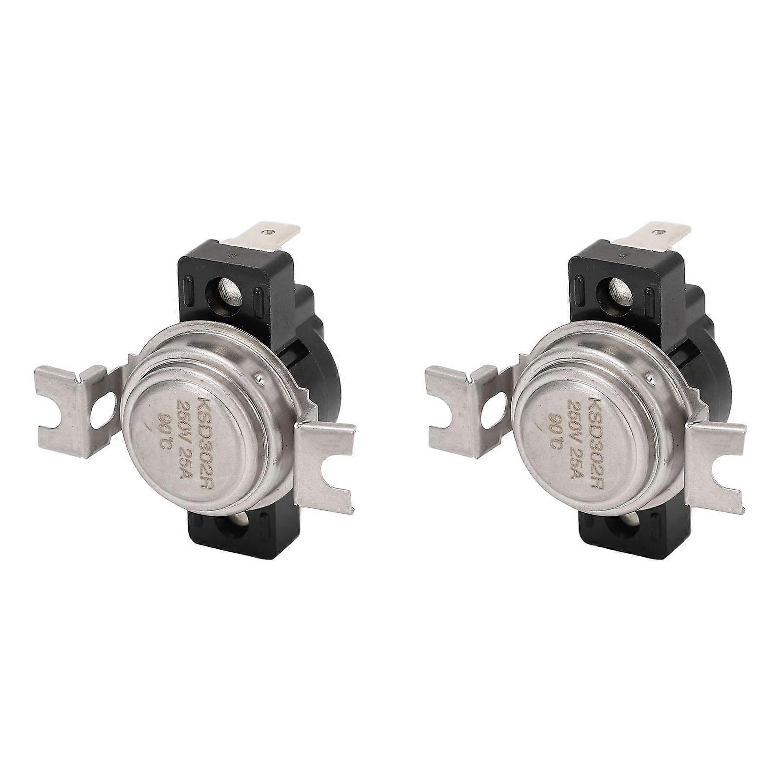 2Pcs Thermal Control Switch Manual High Power U Shaped Cover 25A 250V for Thermostat
