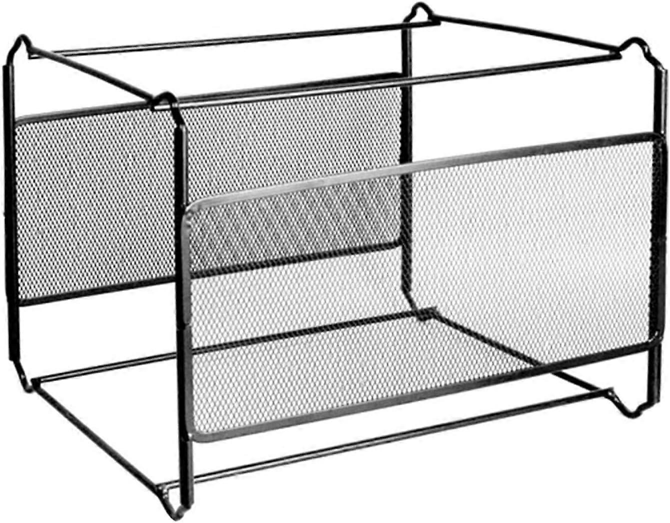 Suspension File Holder Box, Mesh Hanging File Organiser Box Crate Folder Holder, Metal Filling Holder Rack for Hanging, FC Size Office Box